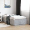 vidaXL Bed Frame with LED without Mattress Concrete Grey 90x190 cm Single