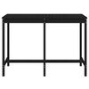 vidaXL Garden Table Black 159.5x82.5x110 cm Solid Wood Pine