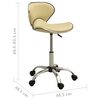 vidaXL Salon Spa Stool Cream Faux Leather