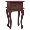 vidaXL Bedside Table Classical Brown 35x30x60 cm Solid Mahogany Wood