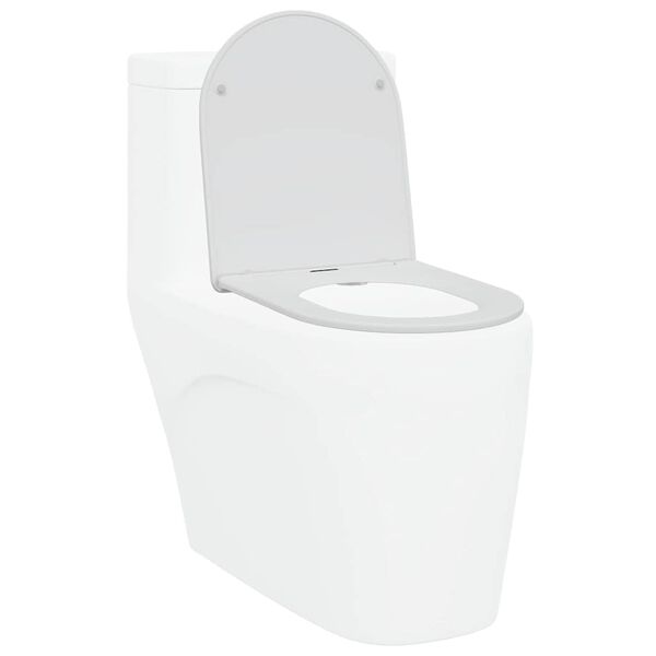 vidaXL Toilet Seat White 44 x 36.4 x 3.4 cm Duroplast