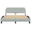 vidaXL Bed Frame "Dover" Light Grey 135x190 cm Double Velvet