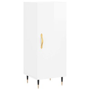 vidaXL Sideboard High Gloss White 34.5x34x90 cm Engineered Wood