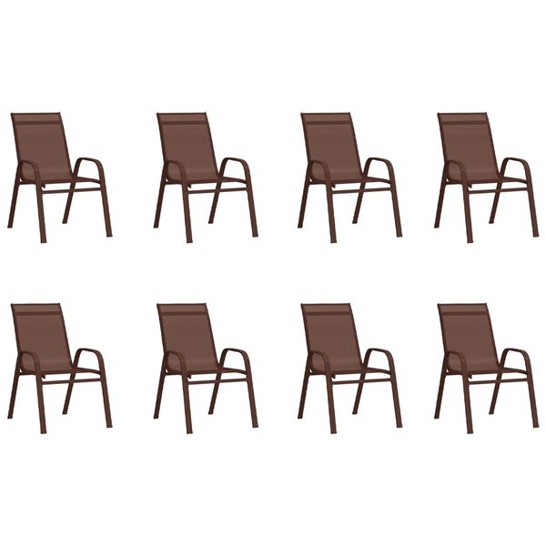vidaXL 9 Piece Garden Dining Set Brown and Black