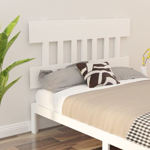 vidaXL Bed Headboard White 138.5x3x81 cm Solid Wood Pine