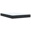 vidaXL Box Spring Bed with Mattress Black 140x190 cm Faux Leather