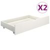 vidaXL Bed Frame without Mattress White Solid Pine Wood 90x200 cm