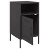 vidaXL Bedside Cabinets 2 pcs Black 36x39x68 cm Steel