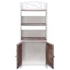 vidaXL Bathroom Cabinet White and Brown 46x24x116 cm Paulownia Wood