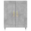 vidaXL Highboard Concrete Grey 69.5x34x180 cm Engineered Wood