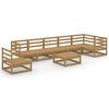 vidaXL 8 Piece Garden Lounge Set Honey Brown Solid Wood Pine