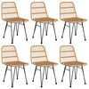 vidaXL 7 Piece Garden Dining Set Poly Rattan