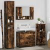 vidaXL Bathroom Furniture Set with Drawer with Shelf 4 pcs Smoked Oak