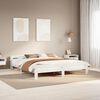 vidaXL Bed Frame without Mattress White 200x200 cm Solid Wood Pine