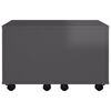 vidaXL Coffee Table High Gloss Grey 60x60x38 cm Engineered Wood