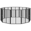 vidaXL Dog Gate 10 pcs Black 60 x 80 cm Galvanised Steel