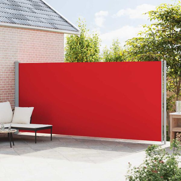 vidaXL Patio Retractable Side Awning 200x600 cm Red
