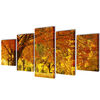 vidaXL Canvas Painting | Orange | Wood frame | 100 x 50 cm | Artistic