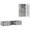 vidaXL TV Cabinet Set with Drawer FLORIN Concrete Grey Engineered Wood