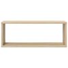 vidaXL Wall Cube Shelf 4 pcs Sonoma Oak 60x15x23 cm Engineered Wood
