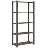 vidaXL 5-Tier Storage Rack Grey 80x38x170 cm Solid Wood Pine