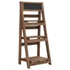 vidaXL 3-Tier Plant Stand with Blackboard 40x30x90 cm Solid Fir Wood