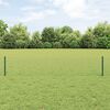vidaXL Fence with Post Green 0.4 x 10 m Steel and PVC