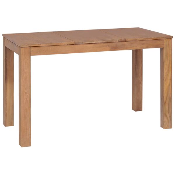 vidaXL Dining Table Solid Teak Wood with Natural Finish 120x60x76 cm