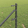 vidaXL Fence Post Grey 25 x 0.6 m (25 mm mesh) Steel and PVC