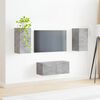 vidaXL TV Cabinet Set Wall-mounted 2 pcs Concrete Grey Engineered Wood