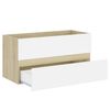 vidaXL 2 Piece Bathroom Furniture Set White and Sonoma Oak Engineered Wood