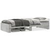 vidaXL Bed Frame without Mattress Concrete Grey 100x200 cm Engineered Wood