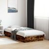 vidaXL Bed Frame without Mattress Smoked Oak 90x190 cm Single Engineered Wood