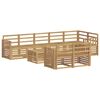 vidaXL Outdoor Sofa Set 9 pcs White Solid Acacia Wood