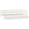 vidaXL Daybed with Drawers without Mattress White 80x200 cm Solid Wood