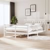 vidaXL Bed Frame without Mattress White King Size Solid Wood