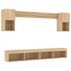 vidaXL 6 Piece TV Wall Units with LED Sonoma Oak Engineered Wood