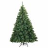 vidaXL Artificial Christmas Tree with 300 LEDs Green 210 cm PE and PVC