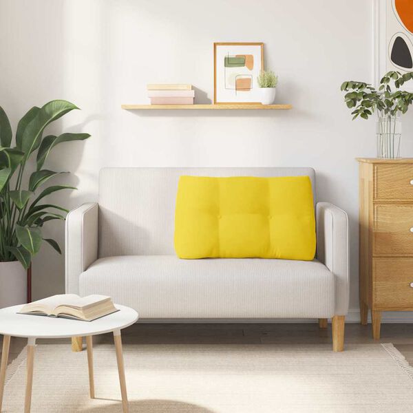 vidaXL Back Pillow Light Yellow 80 x 24 x 50 cm Fabric
