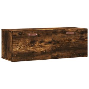 vidaXL Wall Cabinet Smoked Oak 100x36.5x35 cm Engineered Wood
