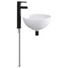 vidaXL Bathroom Sink with Faucet and Drain Matte Black 32 x 32 x 13 cm