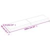 vidaXL Table Top Light Brown 160x40x(2-6)cm Treated Solid Wood Live Edge