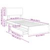 vidaXL Storage Bed with Drawer Smoked Oak 90 x 200 cm Engineered Wood