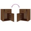 vidaXL Bedside Cabinet Brown Oak 50x36x60 cm Engineered Wood
