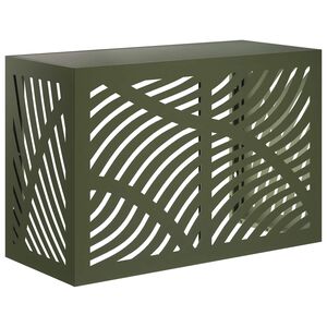 vidaXL Air Conditioner Cover Olive Green 90 x 40 x 60 cm Steel
