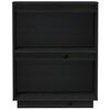 vidaXL Console Cabinet Black 60x34x75 cm Solid Wood Pine
