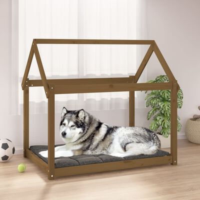 vidaXL Dog Bed Honey Brown 111x80x100 cm Solid Wood Pine