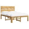 vidaXL Double Bed Frame with Headboard ROSTOCK White 120 x 190 cm
