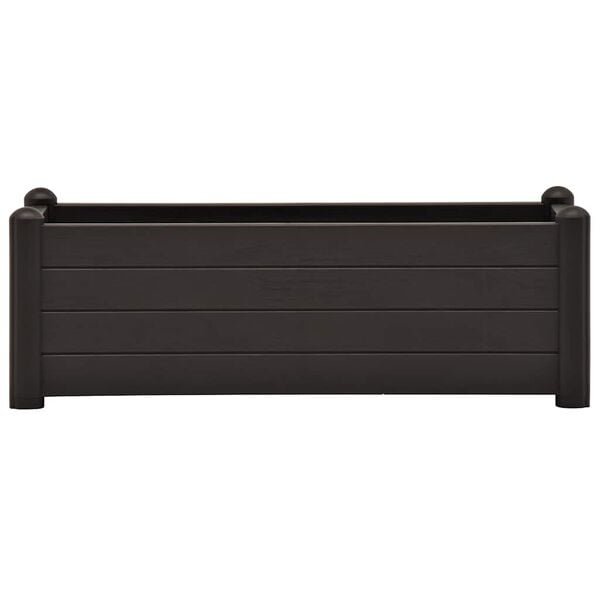 vidaXL Garden Raised Bed PP Anthracite 100x43x35 cm