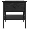 vidaXL Bedside Cabinet with Drawer 2 pcs Black oak 40 x 42 x 45 cm